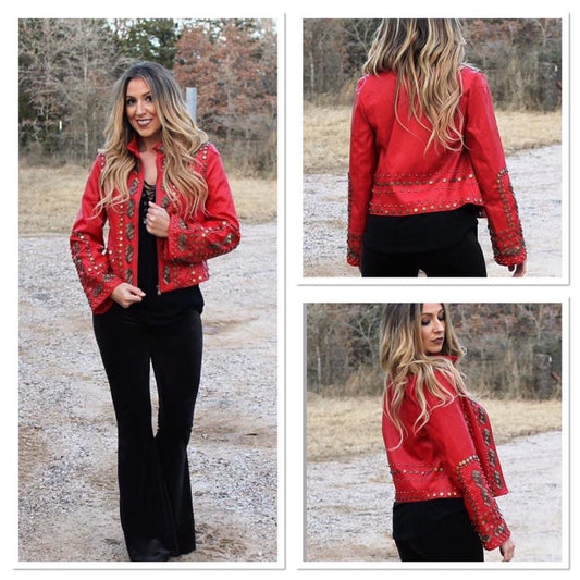 L&B Leather Studded Jacket