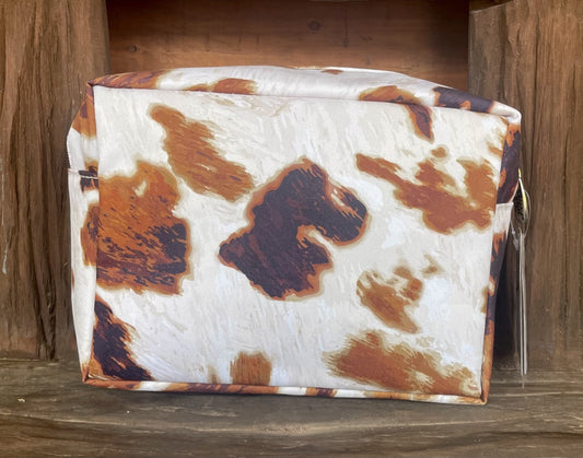 Cowhide Pattern Beauty Case