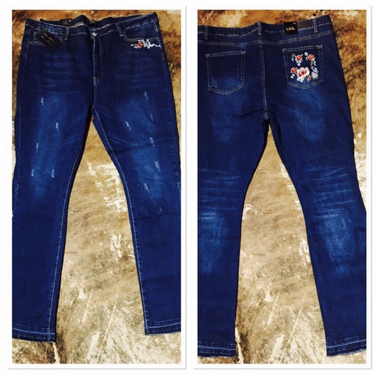 L&B Embroidered Plus Size Jeans