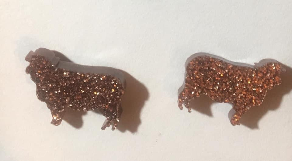 Glitter Sheep Earrings