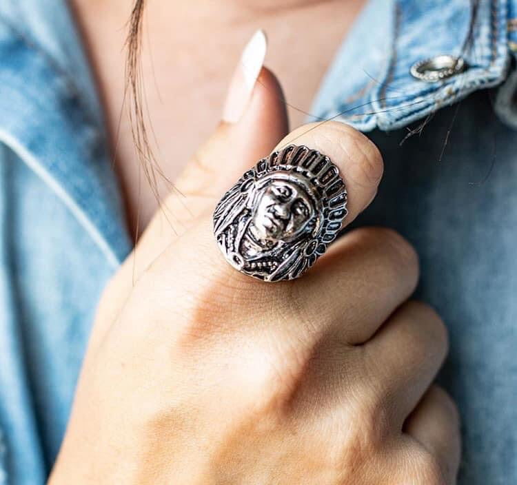 Indian Chief Adjustable Ring