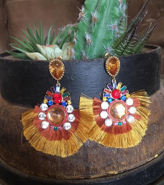 Copper Tassel Earrings