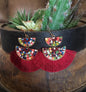 Maroon Tassel Earrings