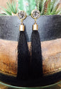 Black Tassel Earrings