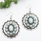 Faux Turquoise Concho Earrings